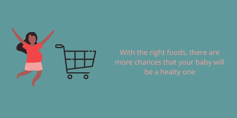 Buying the right food for your pregnancy will allow for a healthy baby